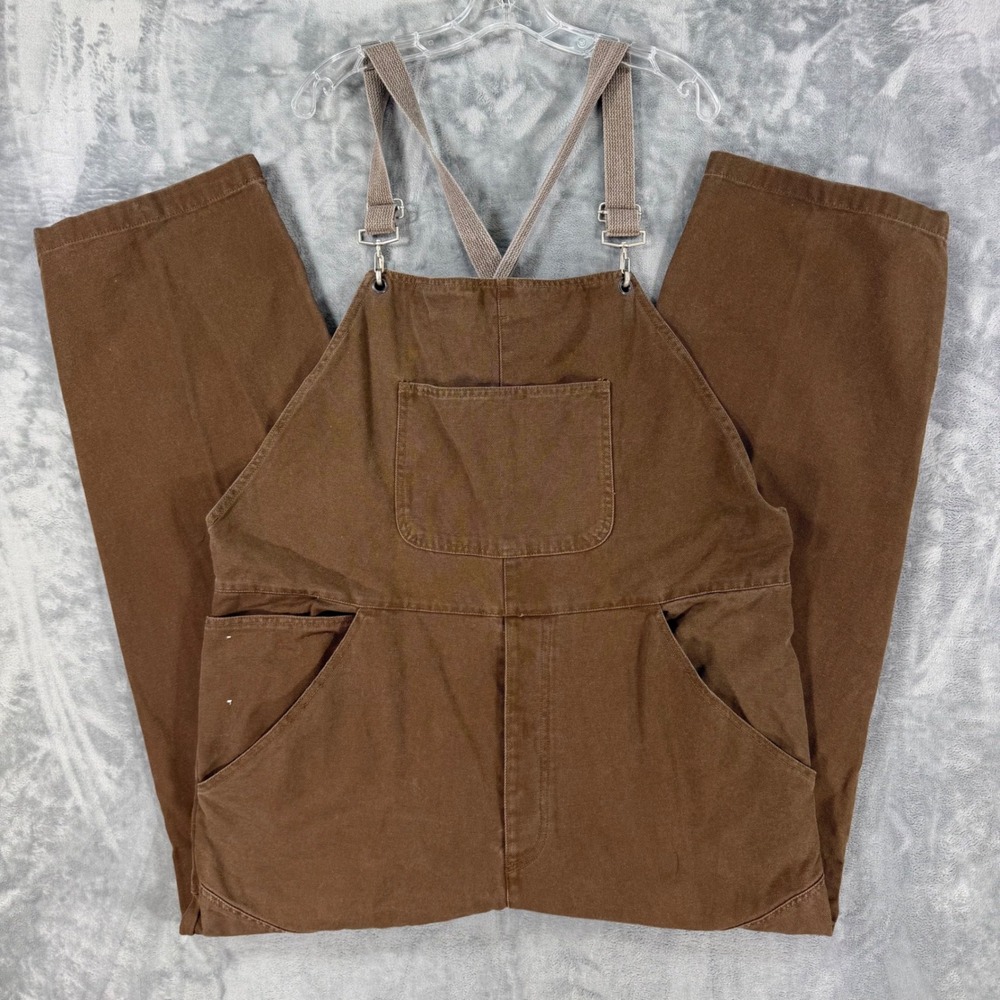 Vintage Gap Duck Canvas Overalls Men's Size L Large Brown Workwear